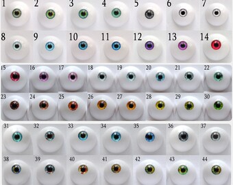 BJD acrylic eyes - small iris - 14mm - 16mm