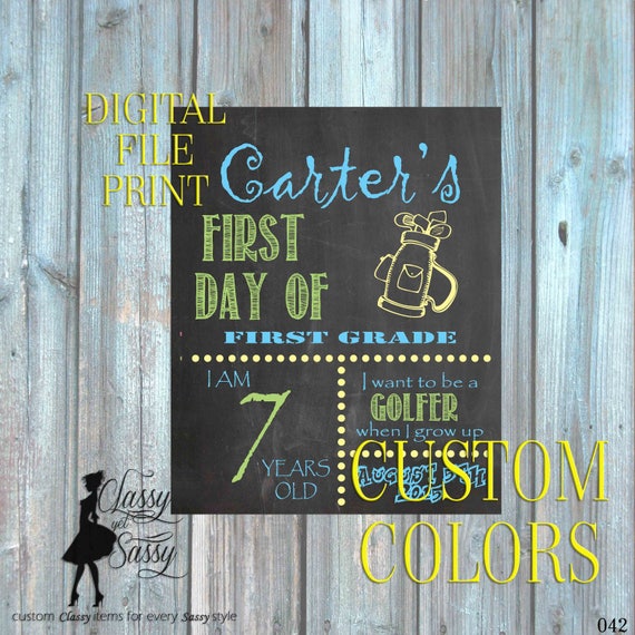 First Day Of School Chalkboard Sign 042