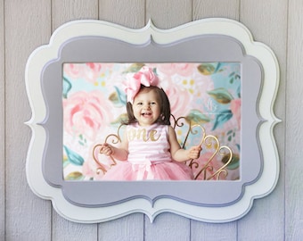 Valentines day sale 11x14 picture frame, double stacked frame, painted distressed frame, curvy picture frame, (choose shape and color)