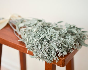 Bunch of Snow Seeded Eucalyptus, white eucalyptus, pastel white eucalyptus, seeded eucalyptus