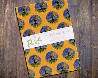 Tree of Life Notebook A6 Recycled Plain Paper Journal Jotter Notebook Sketch Pagan Pocket Note Book