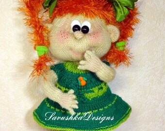 Toy Knitting Pattern Doll Pippi Longstocking Knitting Pattern doll knitted toys making amigurumi pattern doll knitting pattern Mothers day