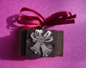 Letterpress Printer's Block - Christmas or Wedding Bells