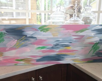 Abstract pinks and blues