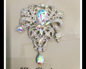 AB Large Rhinestone Brooche #B-14