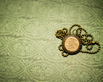 Dr. John Watson Quote Pendant & Necklace: BBC Sherlock TV Show