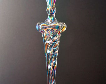 Sparkling Suncatcher, Dichroic Glass Ornament, Hand Blown Ornament, Gorgeous Shimmering Suncatcher