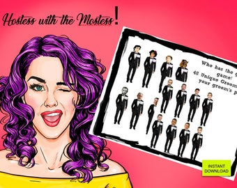 Who has the GROOM game | Printable Game | Bachelorette Party| Bridal Party