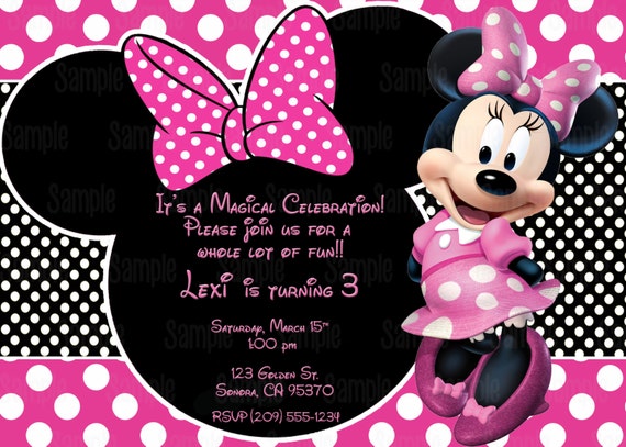 Para imprimir invitación de Minnie Mouse plus gratis juego Para imprimir invitación de Minnie Mouse plus gratis juego