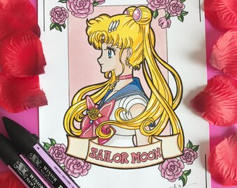 Design hand made Sailor moon (ORIGINAL, no print)