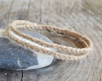 Hemp Anklet, Boho Anklet, Hemp Bracelet, Hemp Braided Bracelet, Hemp choker
