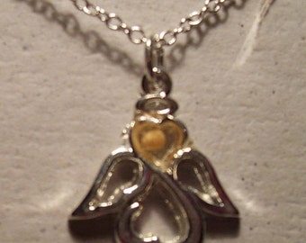 Angel Faith of a Mustard Seed Charm Necklace with SS Chain