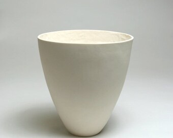 SALE - Porcelain Vessel with Textured Interior