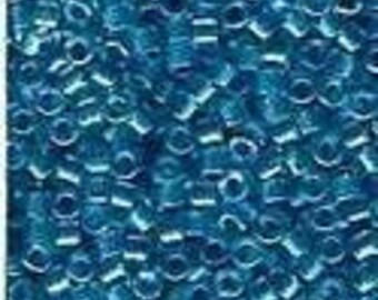 MIYUKI #10 Delica - 5 grams - Sparkling Aqua Lined Crystal - #905