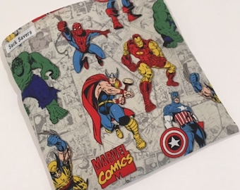 Reusable Sandwich And Or Snack Bag Super Hero Spiderman Hulk Sandwich Snack Bag