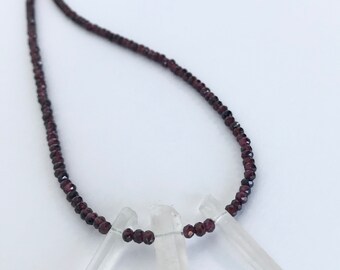 Necklace Garnet Quartz
