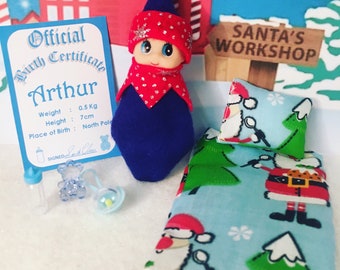Baby Elf Doll Arthur The Shelf Sitter With Accessories