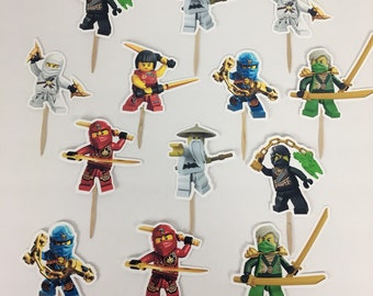 NINJAGO Cupcake Toppers / Die Cuts / Birthday Party / Decorations / Party Supplies / Decor