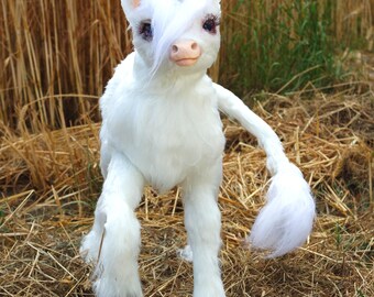 Posable Baby Unicorn Art Doll Handmade
