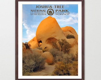 Joshua Tree National Park - Joshua Tree National Park Poster - National Park Art - WPA - WPA Poster WPA Art - Joshua Tree Art - Desert Art
