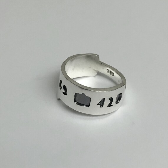 Insta like hearts 69 - 420 ring. Sterling Silver Ring. Custom Jewelry. Silver Ring. handmade rings. handmade silver rings. Custom made ring.