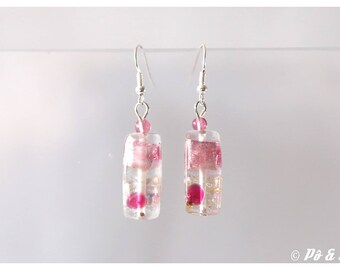 Rose #0910 Czech glass earrings
