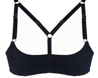 Arcana-Bra-"Empress III", Black with bondageelement