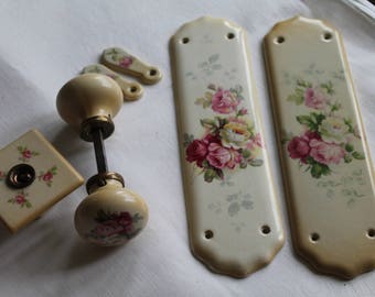 Vintage Porcelain Door Plates/Knobs/Keycovers and Light Switch