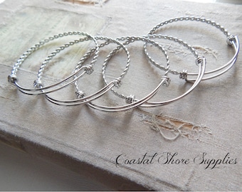 BULK Pick Quantity Stainless Braided Bangle Bracelet, Twisted Stainless steel bracelet Expandable High quality Triple Loop 60mm wire bangle