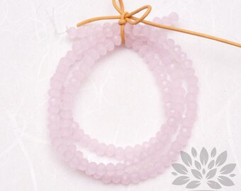 CB100-IP// 4mm Faceted Crystal Rondelle Bead, 1 strand