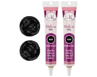 Black Decorating Gel - black icing for lettering cakes, or adding small decorating black frosting details.