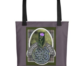 Dinna Fash Tote Bag- For the Love of all Scott & Outlander Inspired as well