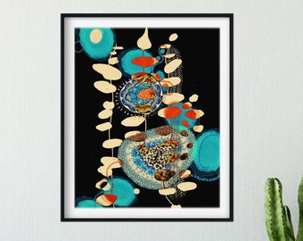 Carbon Lights: Abstract Fine Art Print