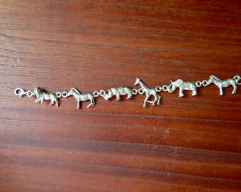 Vintage Safari Animal Bracelet