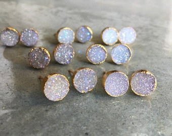 Druzy Earrings, Druzy Stud earrings, bridesmaids jewelry