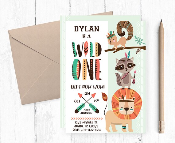 Wild One Invitations Wild One Invitation Wild One Birthday