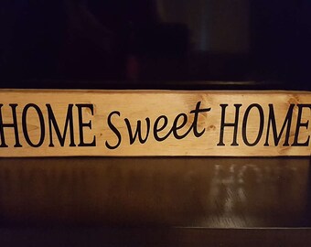 Free Shipping Rustic Country Farm House Reclaimed Wood Home Sweet Home Block
