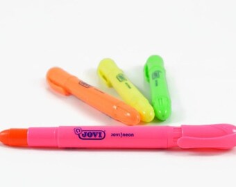 NEON GEL MARKERS (Set of 4) - Jovi Neon Gel Twist Highlighter Markers (13cm) These are simply the Best Highlighters Ever!!