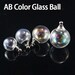 10/12/14/16/18/20/25MM AB Color Glass Ball Necklace Pendant,Metal Screw Cap and Rubber Seal,Glass Ball Pendant,wish pendant,
