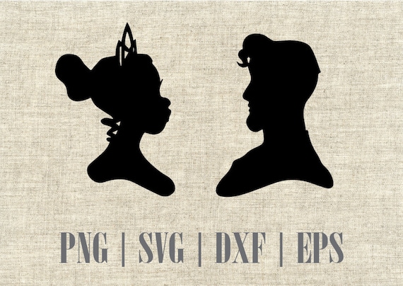 Tiana and Naveen from Princess and the Frog Disney Silhouette