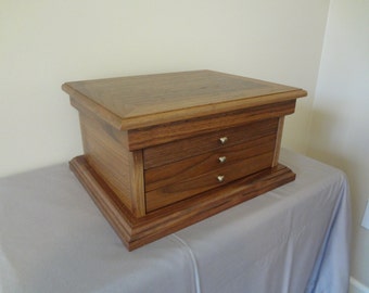 Handcrafted Solid Walnut Jewelry Box