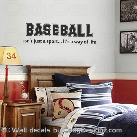 Baseball Vinyl Wall Decal Sports Room Decor Childrens Baseball Vinyl Wall Decal Sports Room Decor Childrens