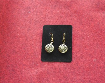 Metal Window Beaded Earrings