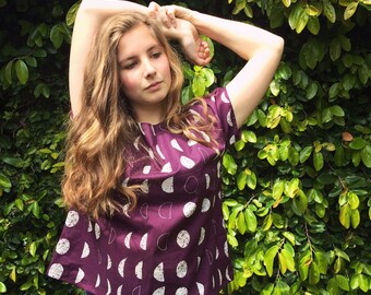 Moon Phases cotton top- XS