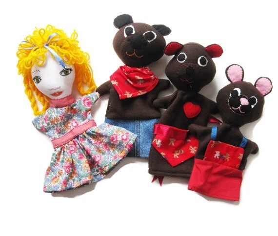 goldilocks and the three bears hand puppet set ebates