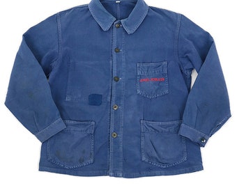 French vintage work jacket/France 1960's/blue/chore jacket/work wear/LABOR/422