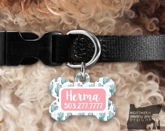 Custom Dog Tag for Dogs Dog ID Tags Personalized Pet cactus Pet Tag Pet Tags Pet ID Tag Pet id Tags for Dog Tag ID Dog Tag Dog Tags