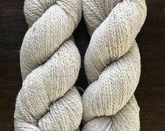 Snow's Yarn; Jacob Sheep, worsted weight, 2-ply, naturally colored