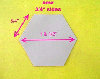 500 Paper Hexagon Templates for Patchwork 3/4 inch Sides