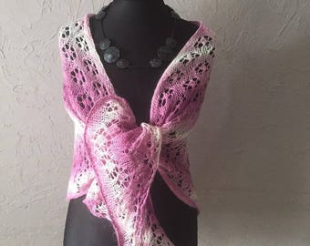 Hand knitted shawl